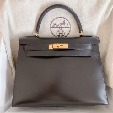 Hermes Kelly 28 Vintage Black