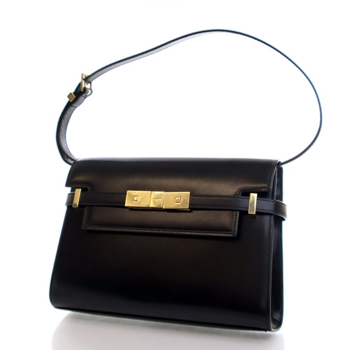 Saint Laurent Small Leather Manhattan Shoulder Bag - Luxe Du