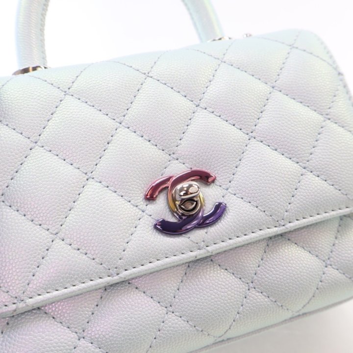 Chanel Extra Mini Iridescent Caviar Coco Handle Flap Bag Luxe