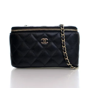 Chanel Black Caviar Vanity Case