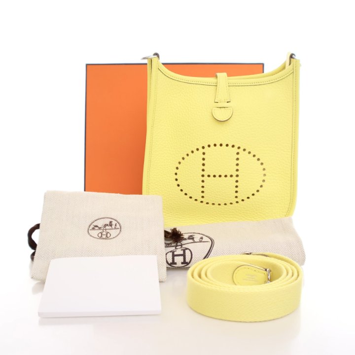 Hermes Lime Clemence Evelyne TPM - Luxe Du Jour