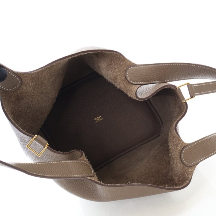 Hermes Etoupe Clemence Picotin 22 - Luxe Du Jour