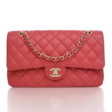 Chanel Medium Pink Caviar Classic Double Flap Bag