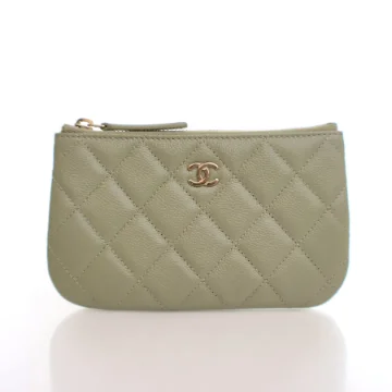 Chanel Small Green Caviar O-Case