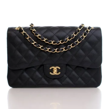 Chanel Jumbo Black Caviar Classic Double Flap Bag