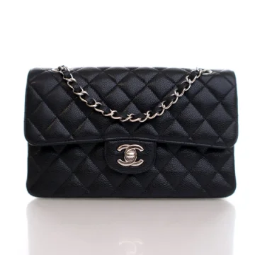 Chanel Small Black Caviar Classic Double Flap Bag