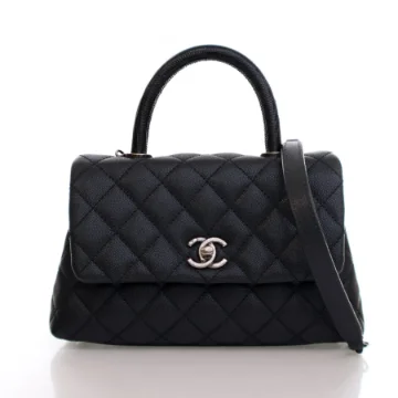 Chanel Black Small Caviar Coco Handle