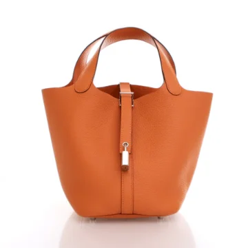 Hermes Orange Clemence Picotin 18