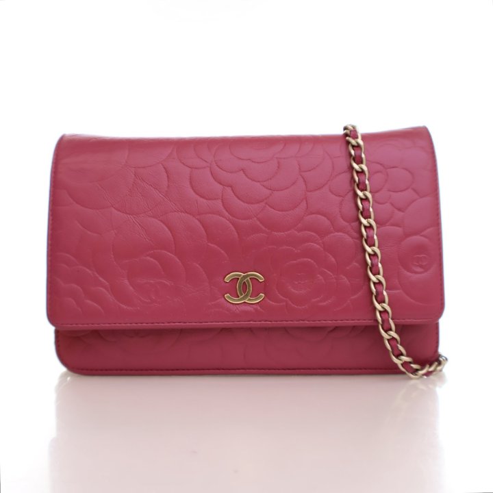 Chanel Purple Lambskin Camellia Wallet on Chain (WOC) - Luxe Du Jour