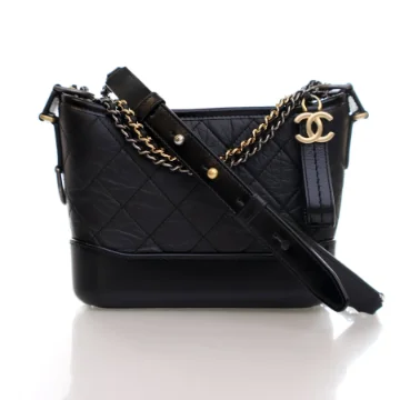 Chanel Small Black Aged Calfskin Gabrielle Bag