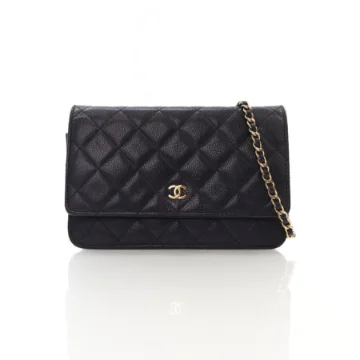 Chanel Black Caviar Wallet On Chain (WOC)