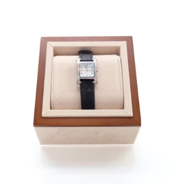 Hermes Noir Heure Diamond Bezel Alligator H Watch