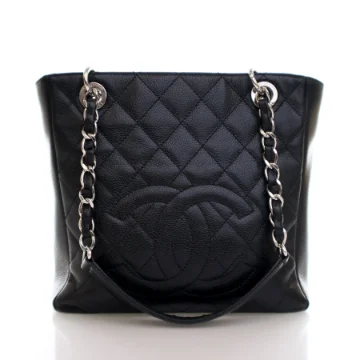 Chanel Black Caviar Petite Shopper Tote