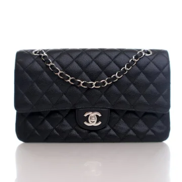 Chanel Medium Black Caviar Classic Double Flap Bag