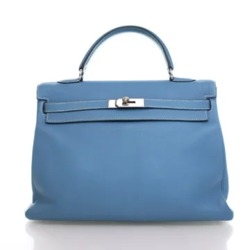 Hermes Vintage Blue Jean Clemence Kelly 35