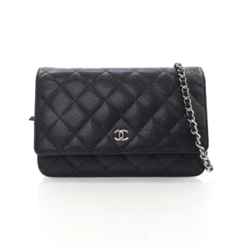 Chanel Black Caviar Wallet On Chain (WOC)
