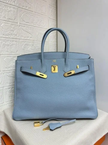 Hermes Birkin 35 Blue Lin