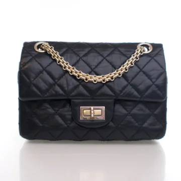 Chanel Mini 224 Black Aged Calfskin Reissue Flap Bag