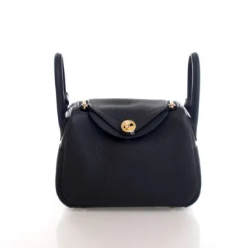 Hermes Black Clemence Mini Lindy 20