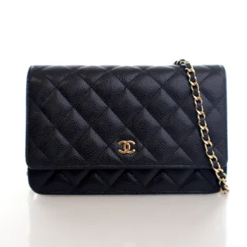 Chanel Black Caviar Classic Wallet On Chain (WOC)