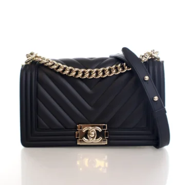 Chanel Medium Black Calfskin Boy Bag