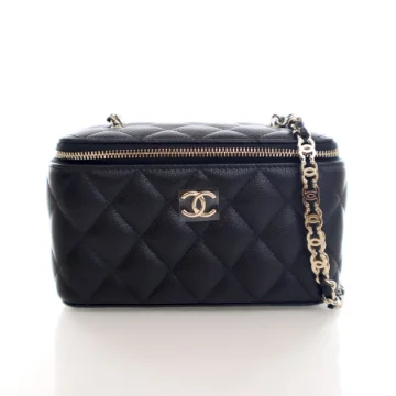 Chanel Black Caviar Vanity Case