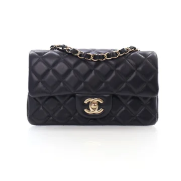 Chanel Mini Black Lambskin Rectangular Flap Bag
