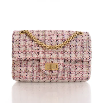 Chanel Mini 224 Pink Tweed Reissue Flap Bag