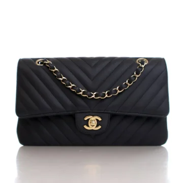 Chanel Medium Caviar Chevron Flap Bag