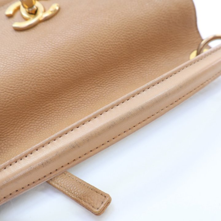 Chanel Mini Caviar CC Lock Top Handle Flap Bag - Luxe Du Jour