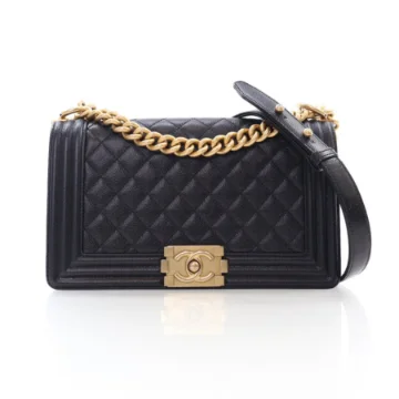 Chanel Medium Black Caviar Boy Bag