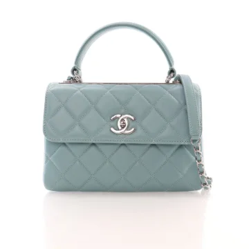 Chanel Small Blue Lambskin Trendy CC Top Handle Bag