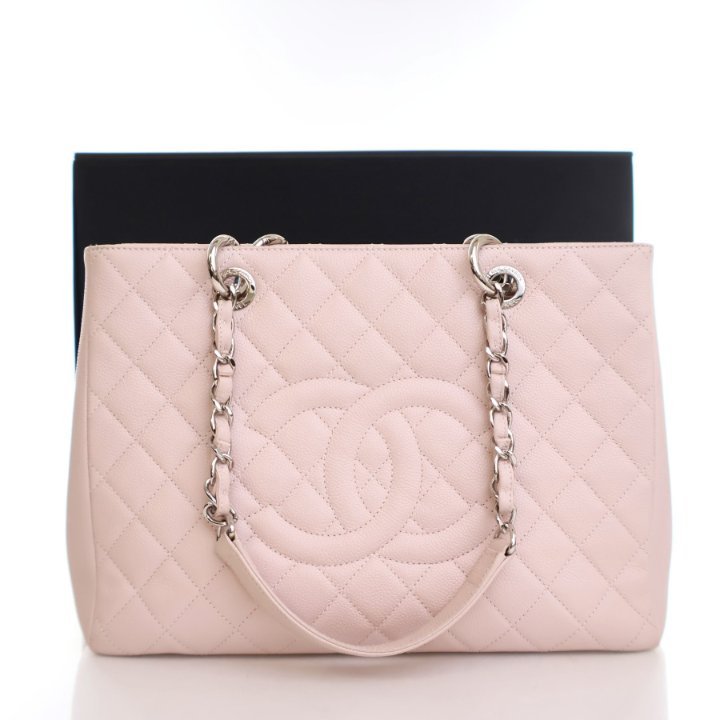 Chanel Pink Caviar Grand Shopping Tote - Luxe Du Jour