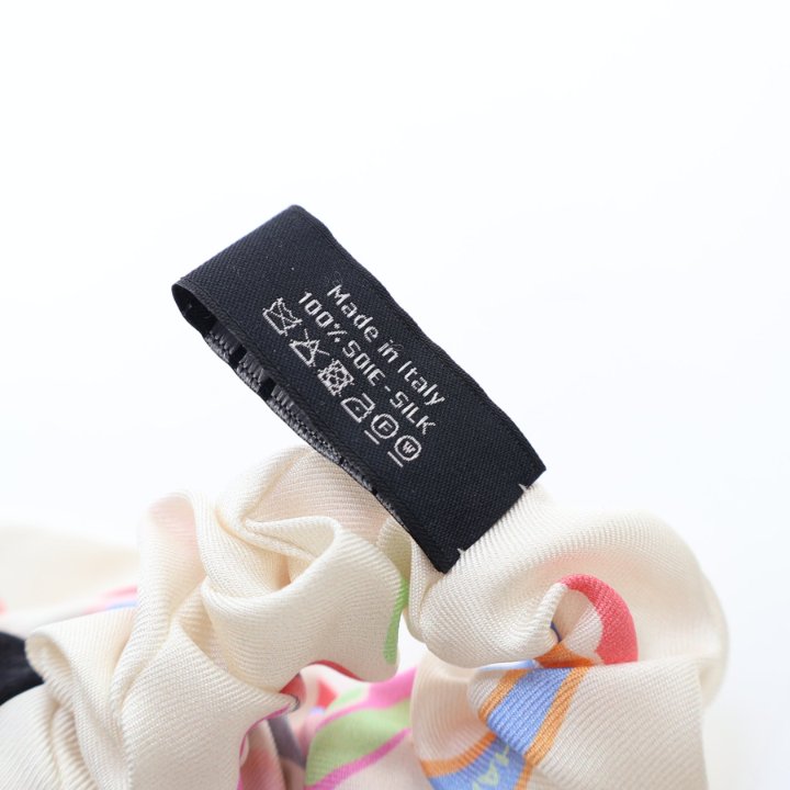 Chanel Multicolor Silk Twill Hair Tie - Luxe Du Jour