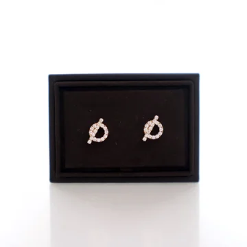 Hermes 18K Rose Gold Finesse Earrings