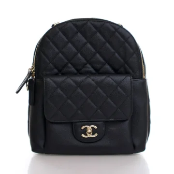 Chanel Black Caviar CC Day Backpack