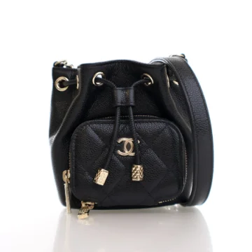 Chanel Black Caviar Nano Bucket Bag