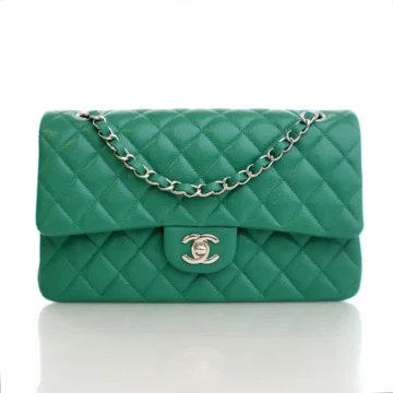 Chanel Medium Green Caviar Classic Double Flap Bag