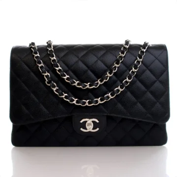 Chanel Maxi Black Caviar Classic Double Flap Bag