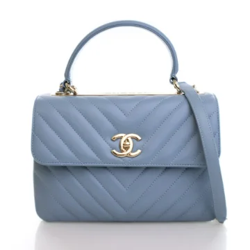 Chanel Small Blue Lambskin Trendy CC Top Handle Bag