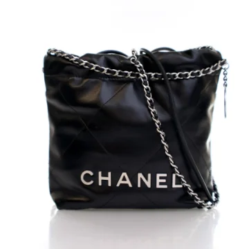 Chanel Mini Black Calfskin Hobo 22