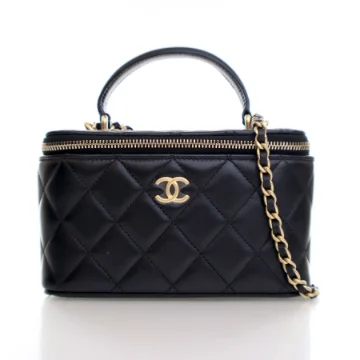 Chanel Small Black Lambskin Vanity Case