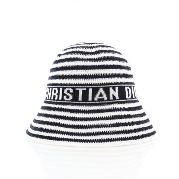 Dior Small Cotton-Blend Dioriviera D-Tulipe Brim Cloche Hat - Luxe