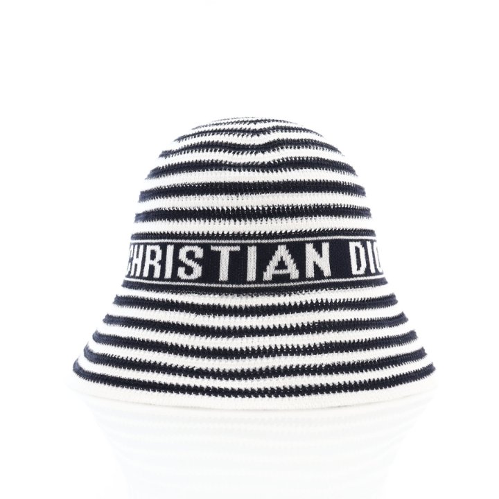 Dior Small Cotton-Blend Dioriviera D-Tulipe Brim Cloche Hat - Luxe