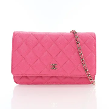 Chanel Pink Caviar Wallet On Chain (WOC)