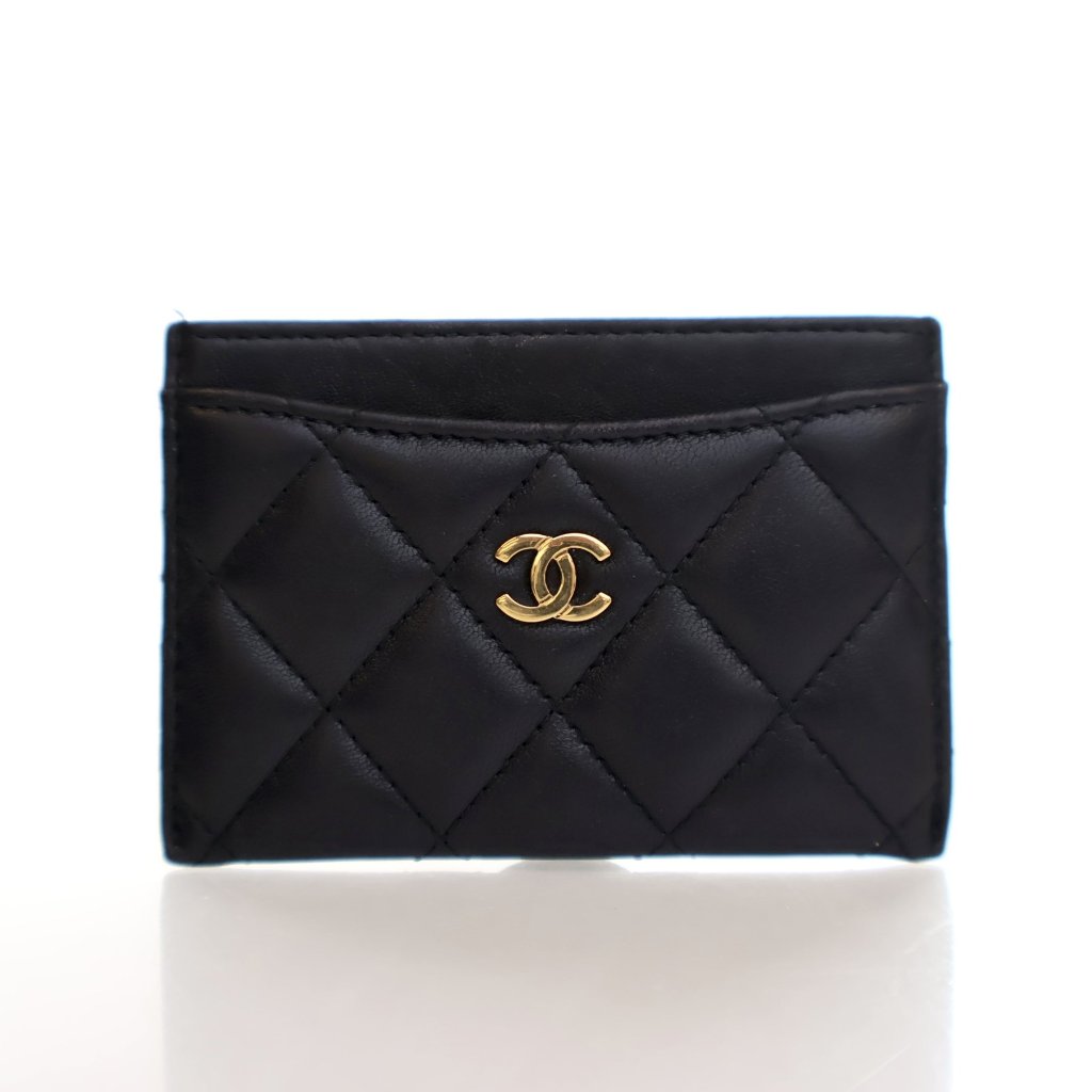 Chanel Black Lambskin Classic Card Holder - Luxe Du Jour