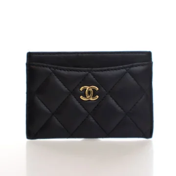 Chanel Black Lambskin Classic Card Holder