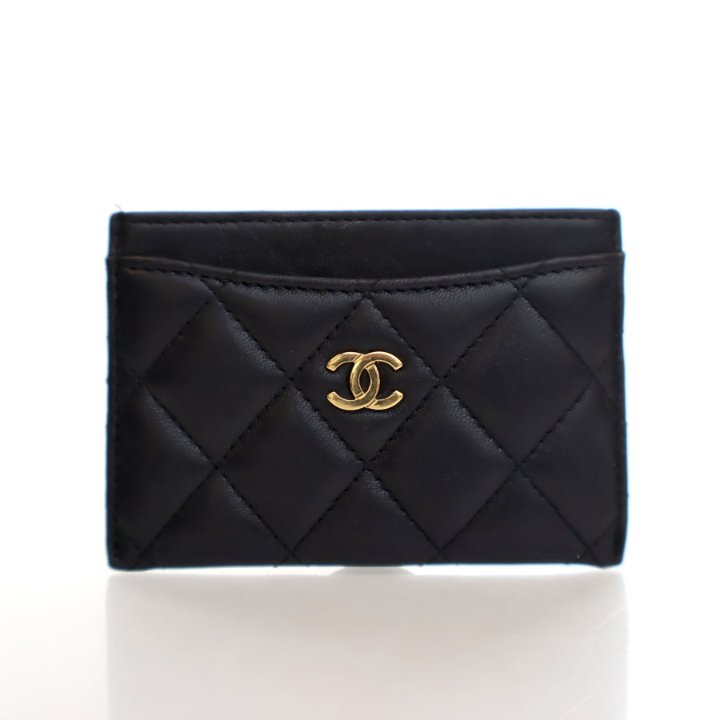 Chanel Black Lambskin Classic Card Holder - Luxe Du Jour