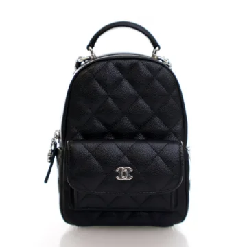 Chanel Mini Black Caviar Classic Backpack
