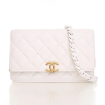 Chanel White Lambskin Wallet on Chain (WOC)